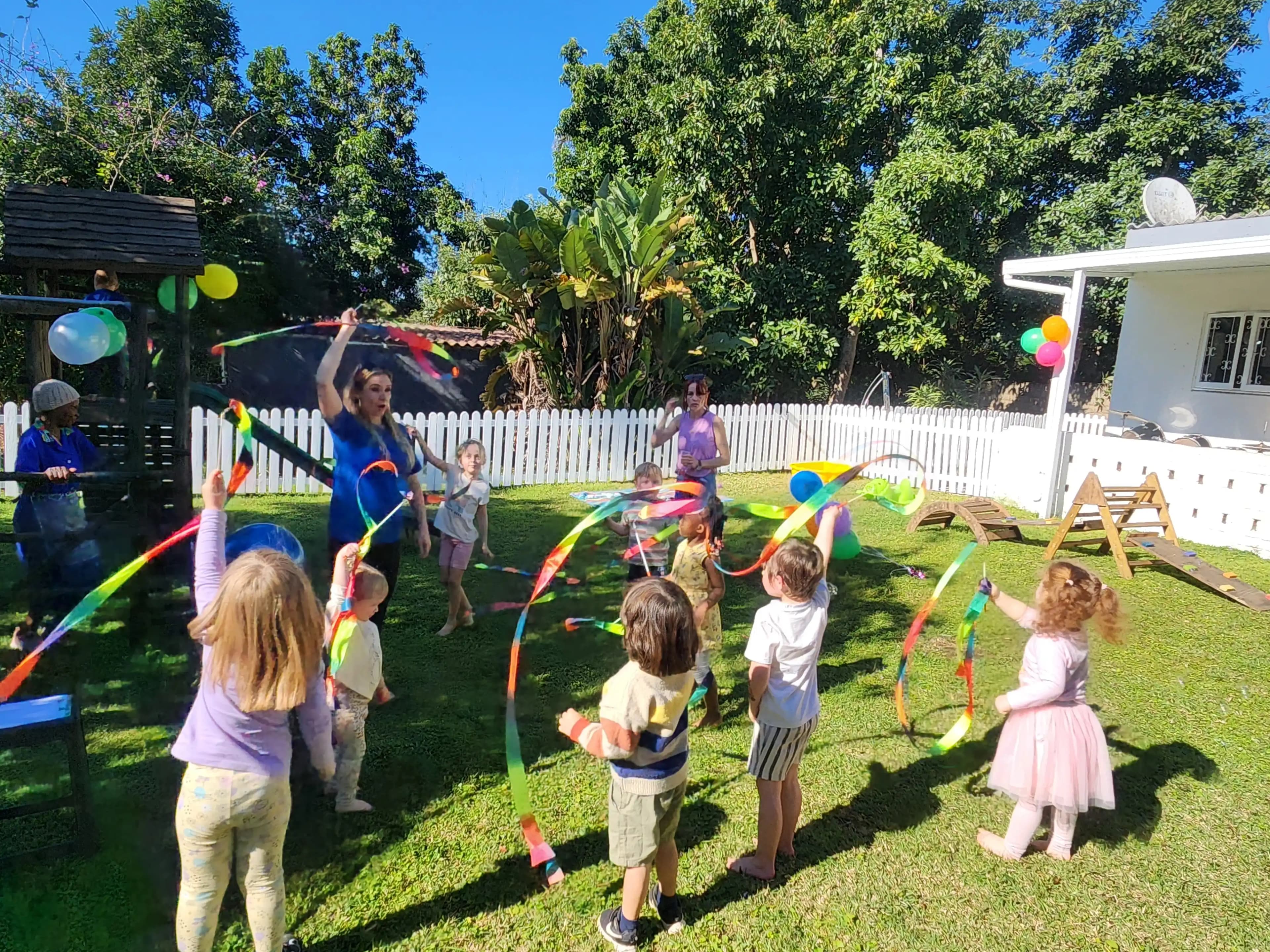 Ribbon dancing at Little Musos